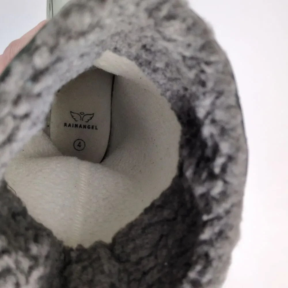 RainAngel Kids Boys 4 Gray Dinosaur Print Rubber Rain Boots, Insulated Lining - Picture 8 of 11